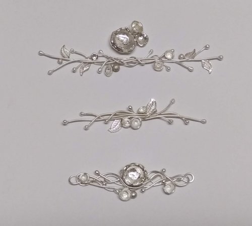 Judy Larson's Silver Scrap Wire Focals to Embellish - , Contemporary Wire Jewelry, Findings, Clasps, Components, Butane Torch, Soldering, Solder, Design, Silver Scrap Wire Focals to Embellish